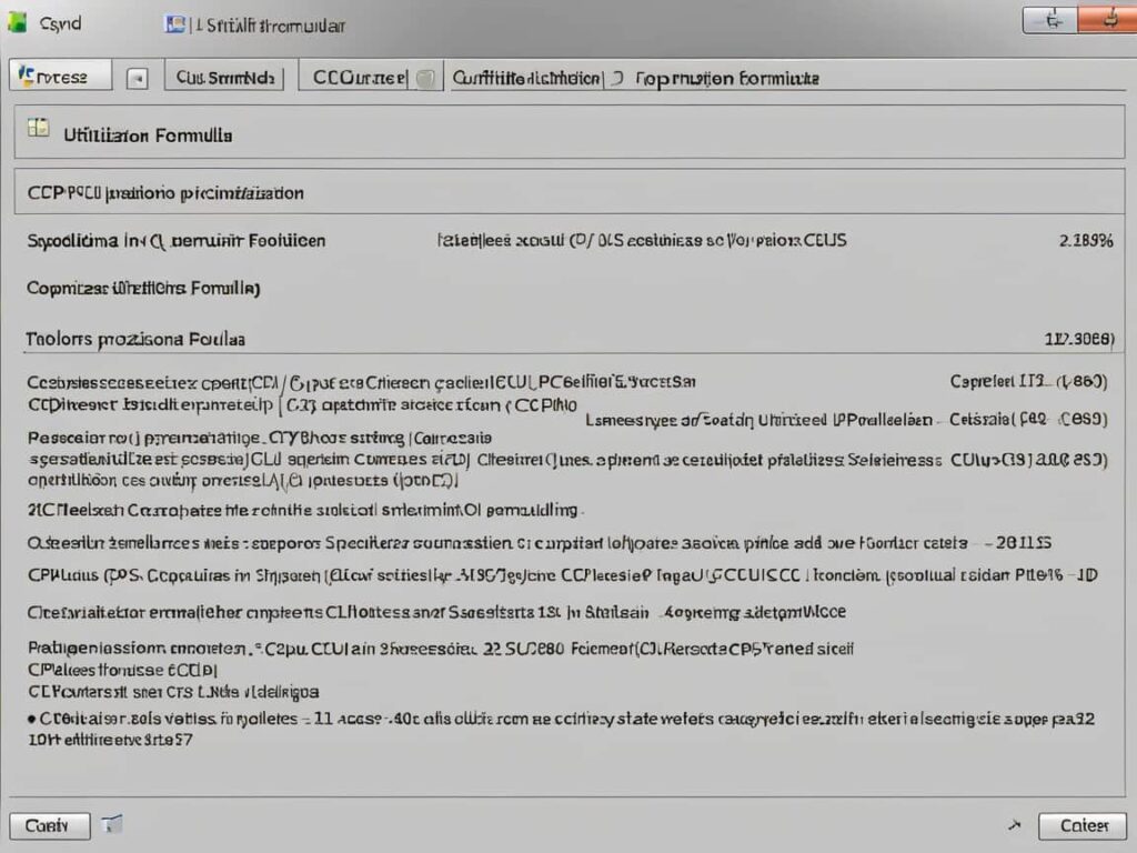 CPU utilization formula in process scheduling