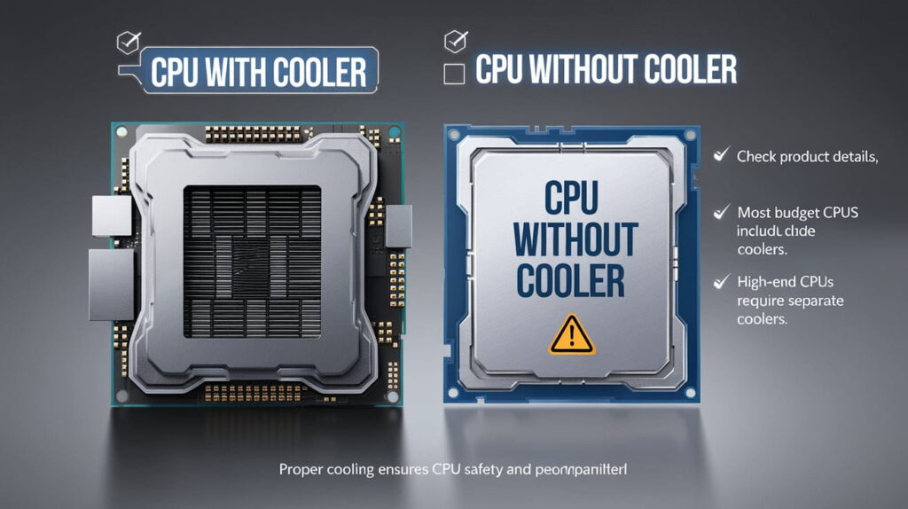 Which CPUs include a cooler in the box